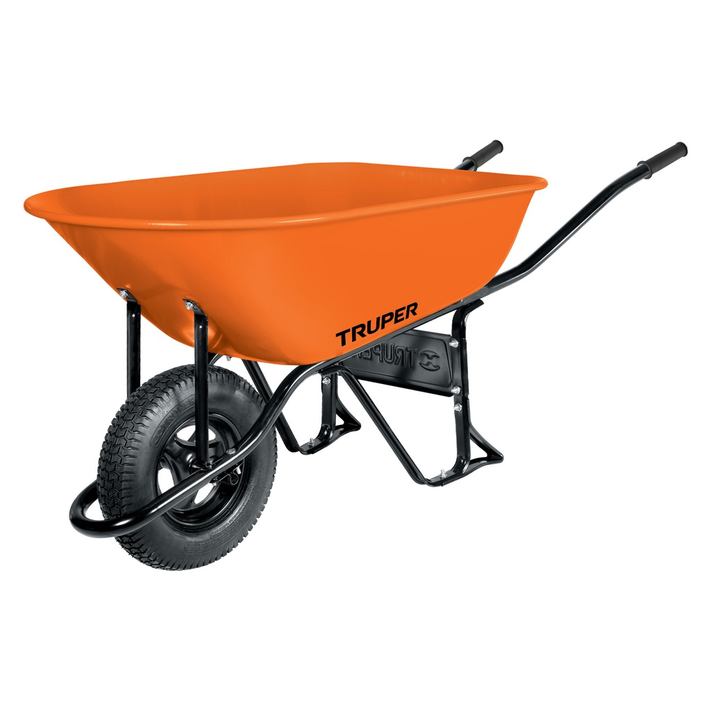 Carretilla 8 ft3 Neumatica, bastidor tubular, Truper