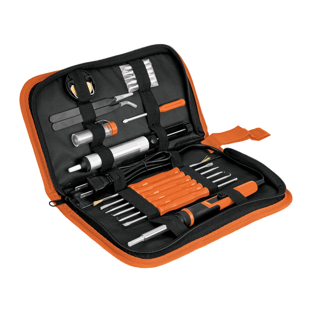 Kit soldadura electronica con cautin de 25 W, temp regulable