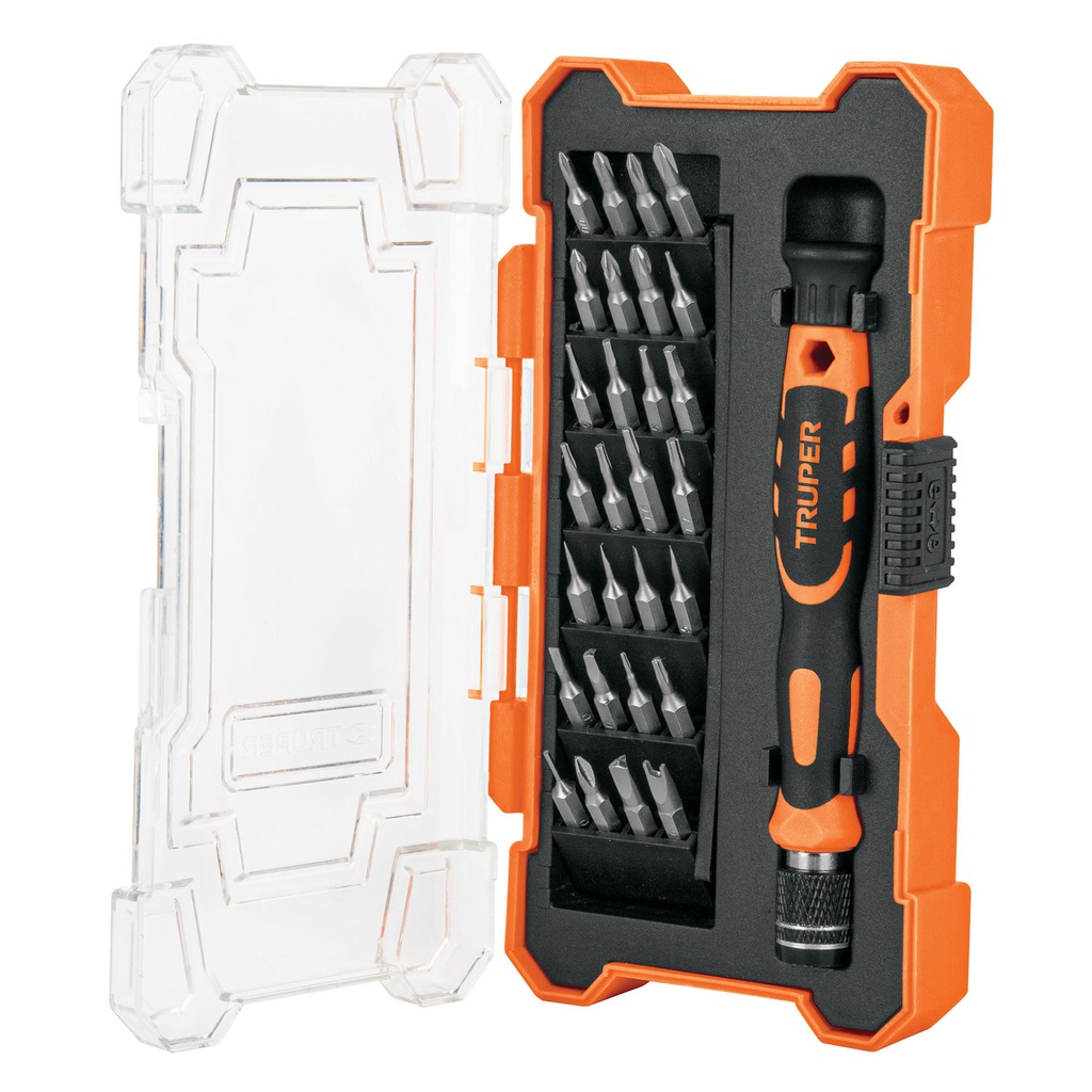 Desarmador de precision con 28 puntas intercambiables