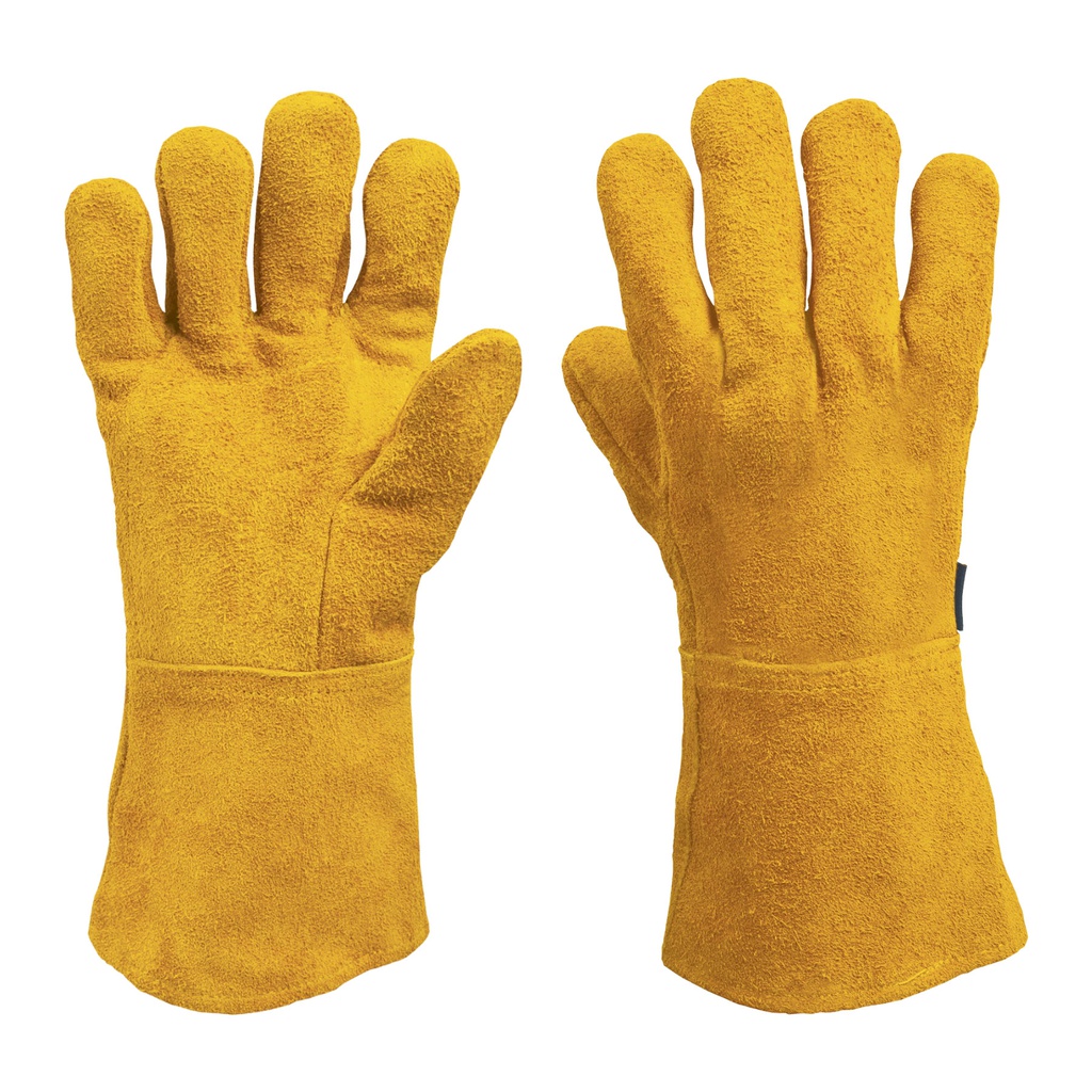 Guantes de carnaza, largos, unitalla, Truper