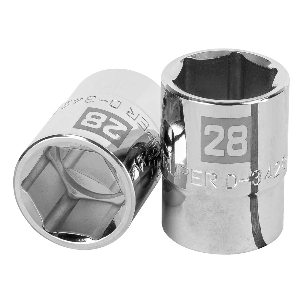 Dado de 28 mm, 6 puntas, cuadro 3/4', Truper