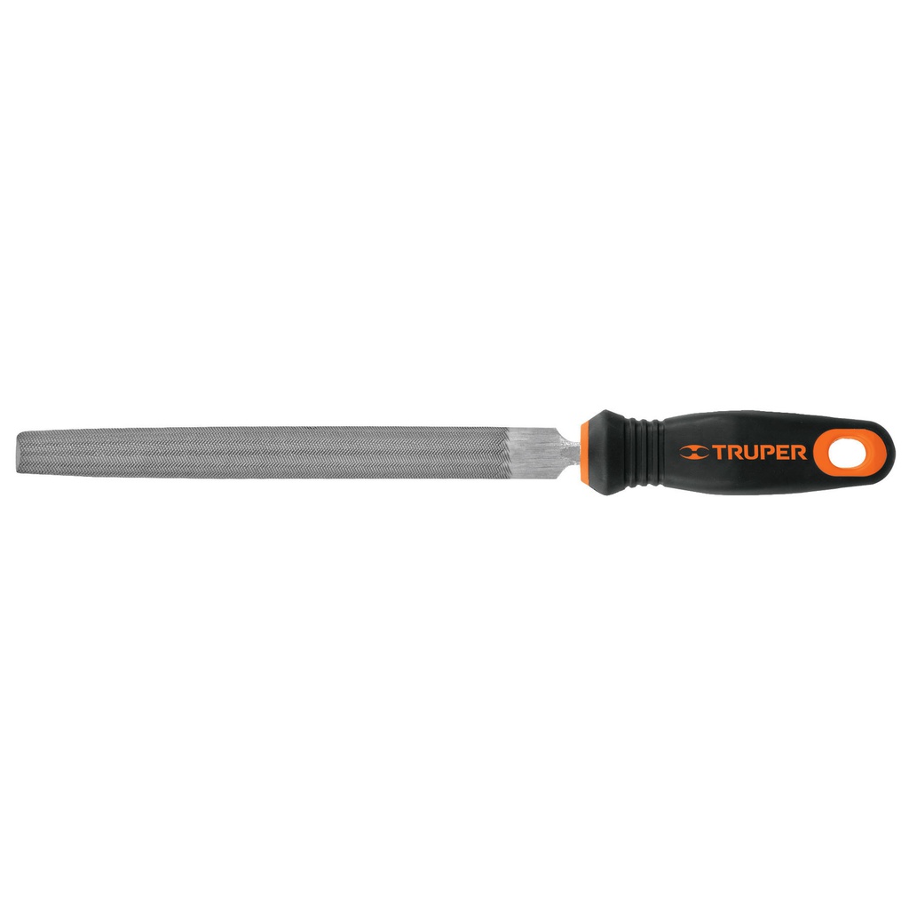 Lima media caña bastarda 8' mango doble inyeccion, Truper