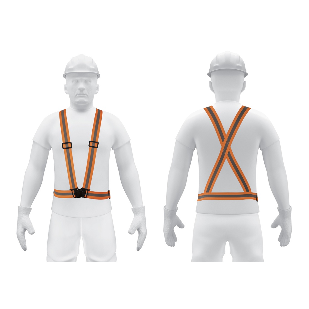 Chaleco elastico tipo arnes naranja con reflejante, Truper