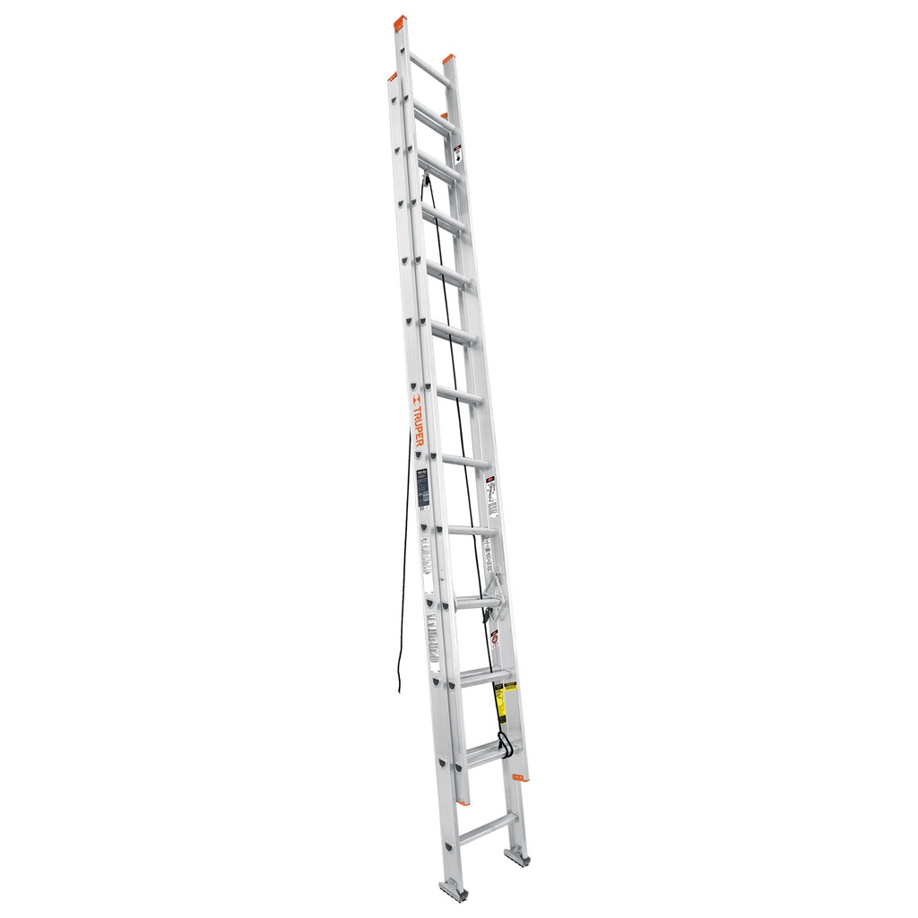 Escalera de extension, tipo II, 24 peldaños, Truper