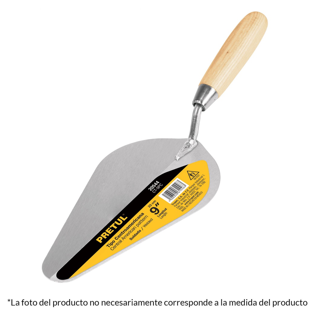 Cuchara para albañil 10' tipo centroamericana, Pretul