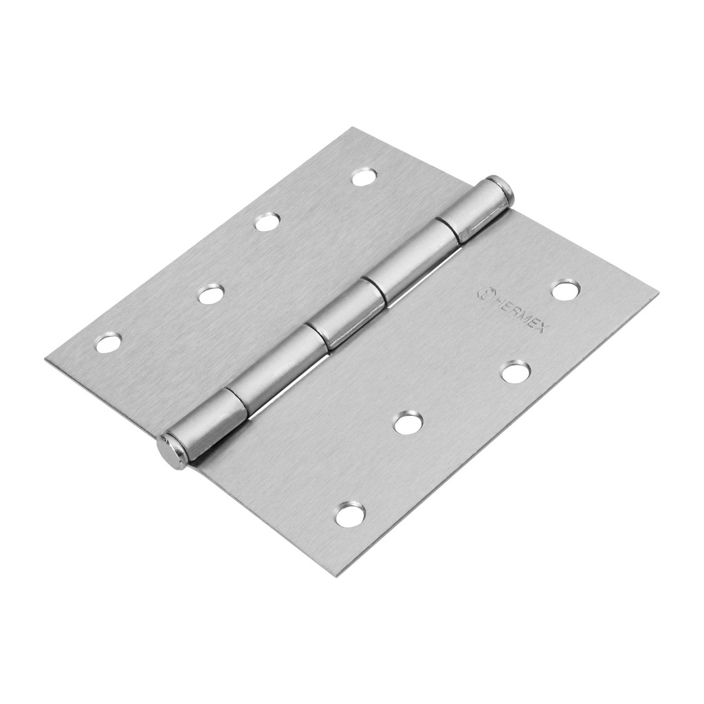 Bisagra cuadrada 4', cromo mate, cabeza plana, Basic