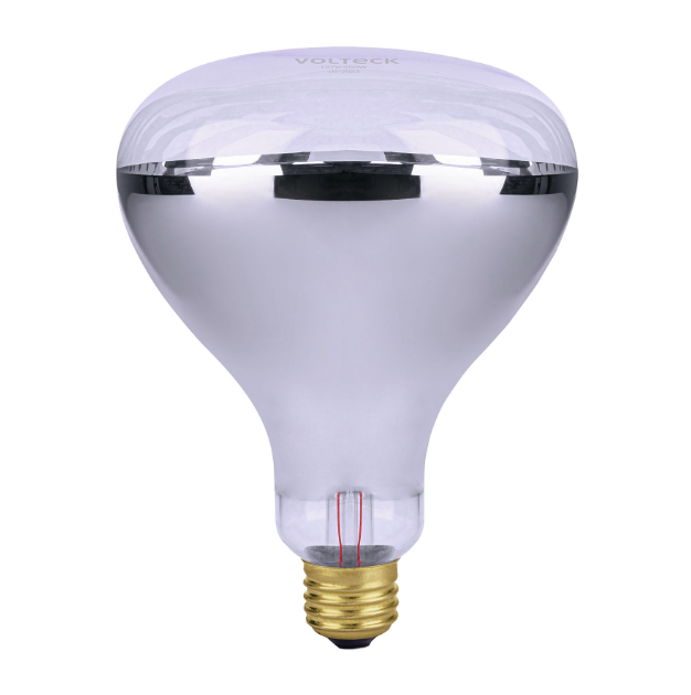 Lampara incandescente de calor, BR40 250 Watts, transparente