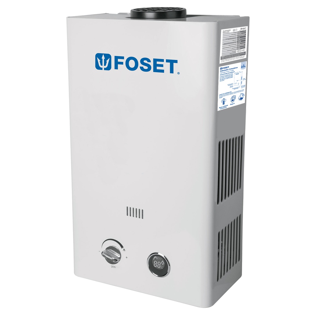 Calentador instantaneo, 6L, 1 servicio, gas natural, Foset