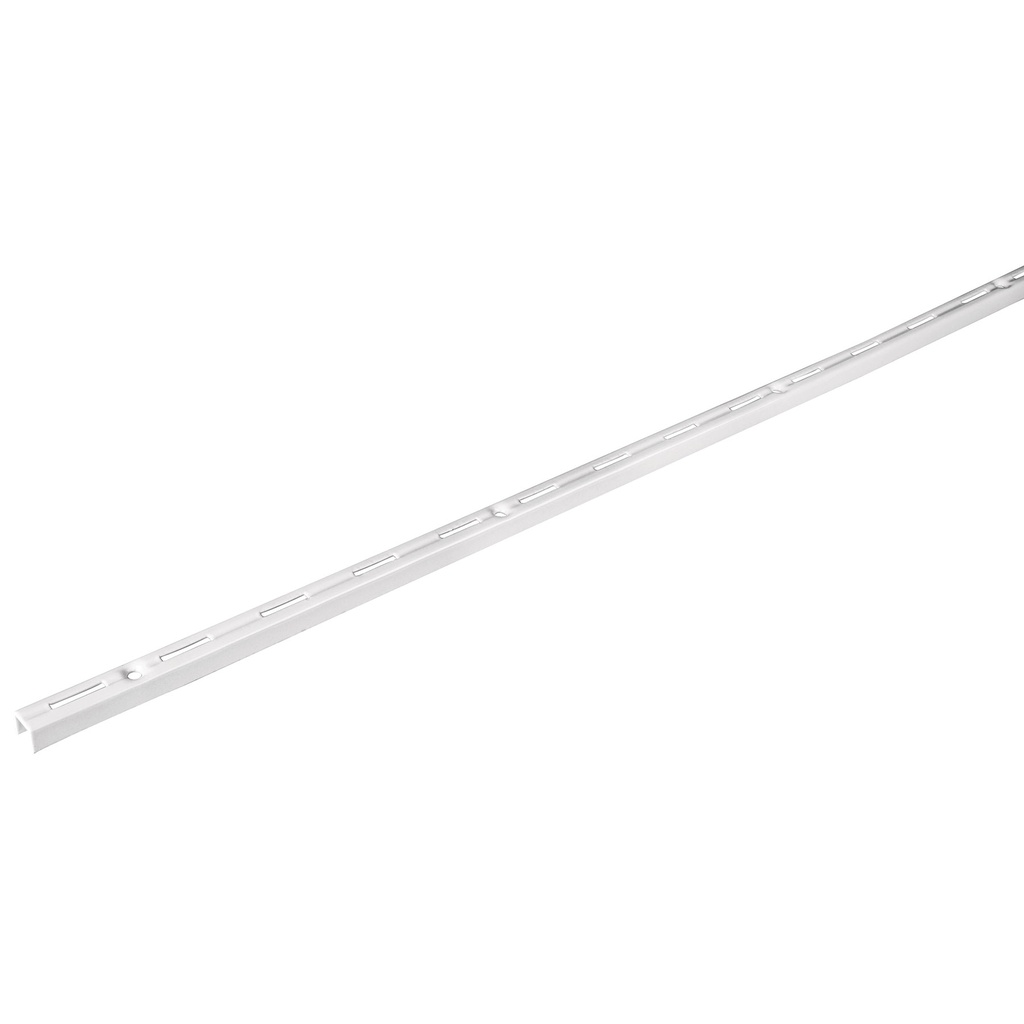 Cremallera sencilla blanca para mensulas planas, 2m, Fiero