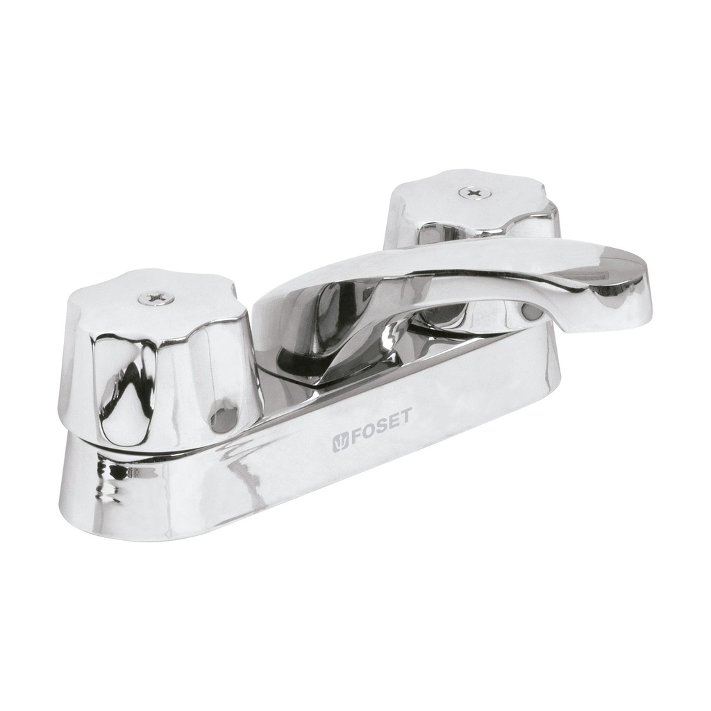 Mezcladora 4' para lavabo, nariz larga, cartucho compresion