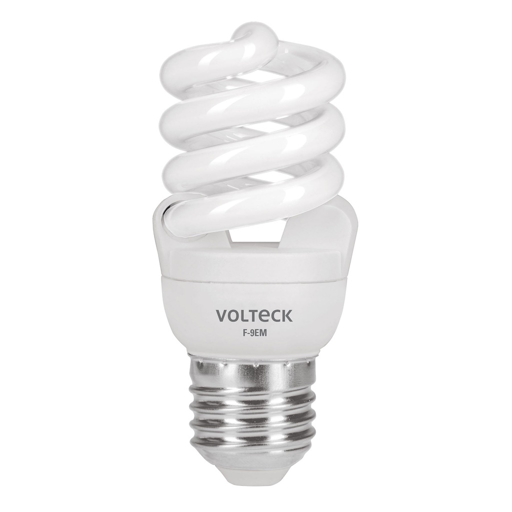 Lampara espiral mini T2 9 W luz de dia en blister, Volteck