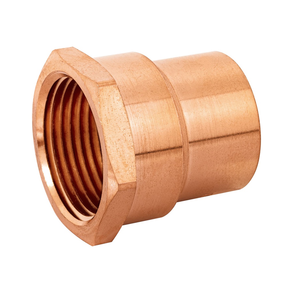Conector de cobre, rosca interior 1', Foset