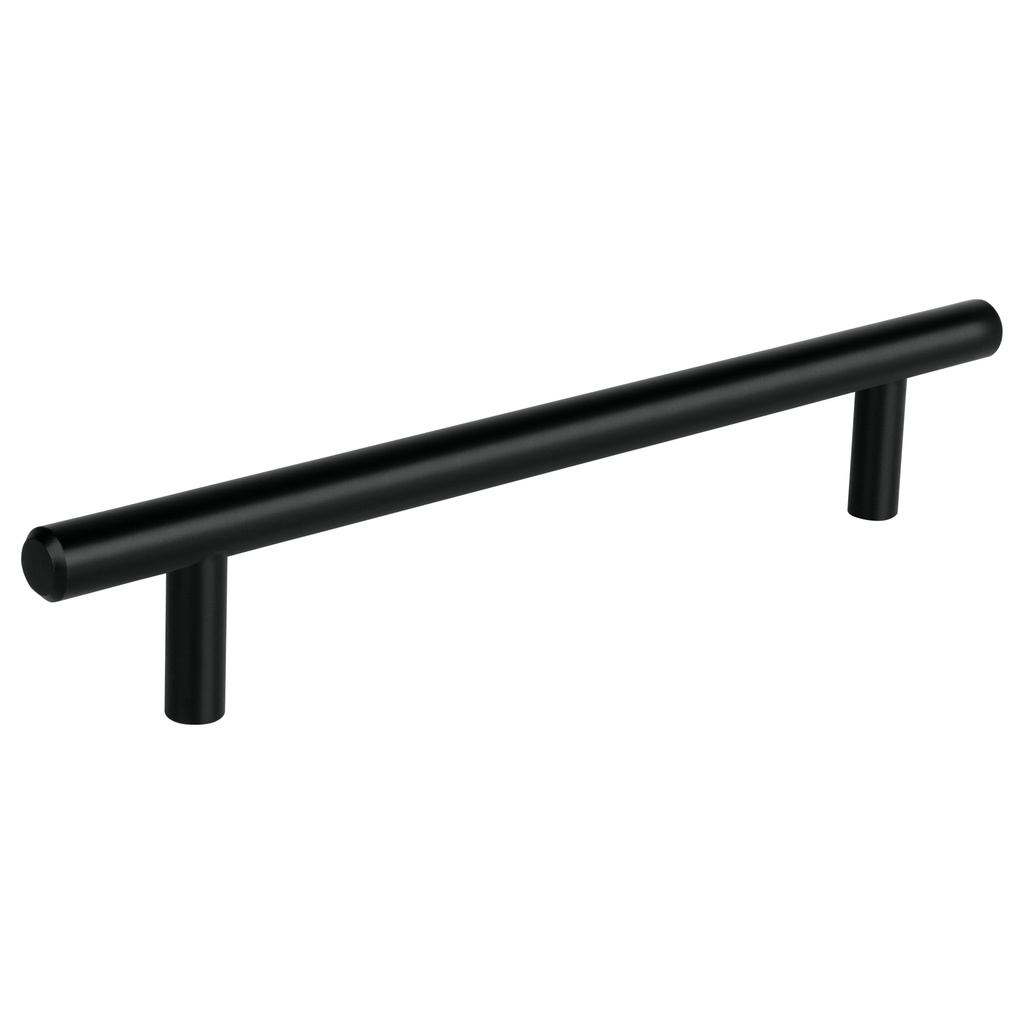 Jaladera de acero 160 mm, estilo 'Cilindro', negro, Hermex