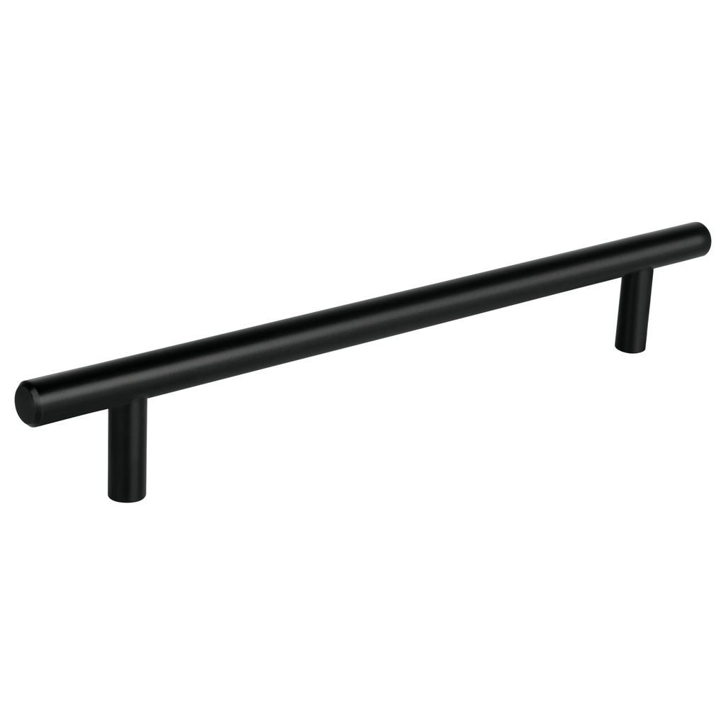 Jaladera de acero 192 mm, estilo 'Cilindro', negro, Hermex