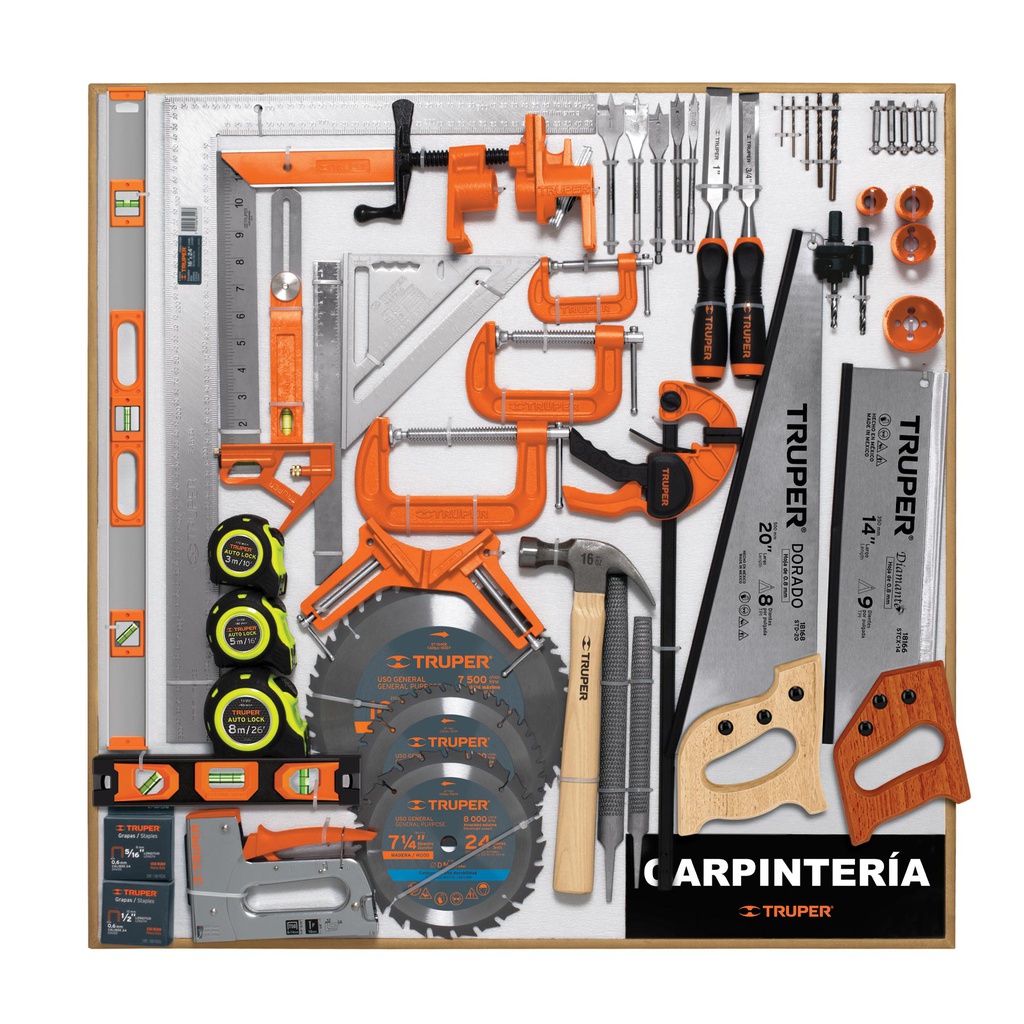 Exhibidor de Carpinteria, 80x80 cm, 1 tablero