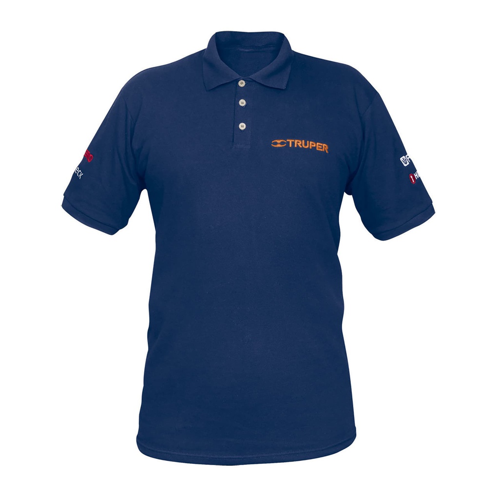 Playera polo para hombre, azul, CH, Truper