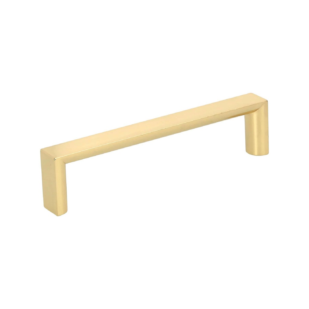 Jaladera metalica de 96 mm estilo 'Andamio', laton brillante