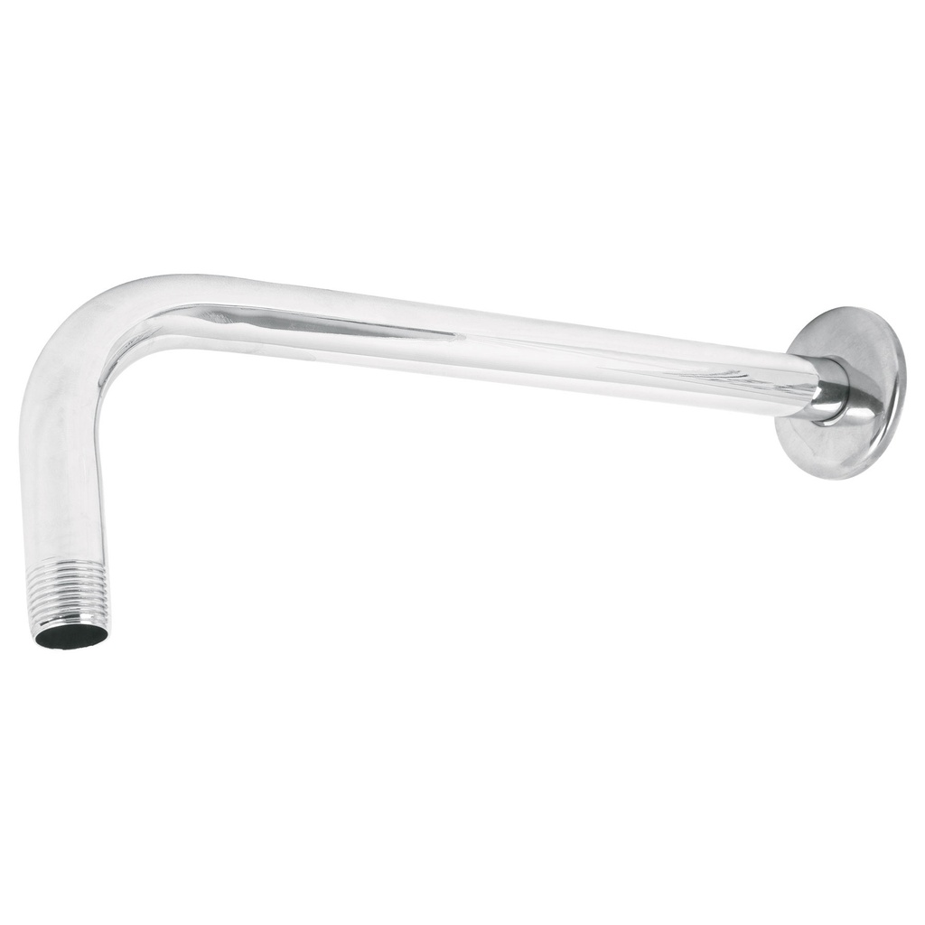 Brazo recto con chapeton para regadera, 30 cm, cromo, Foset