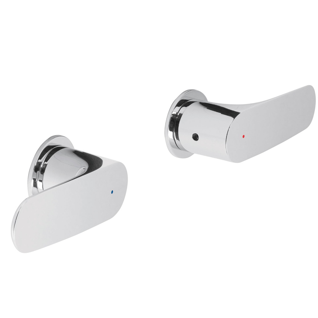 Juego de manerales de palanca para regadera, cromo, Riviera