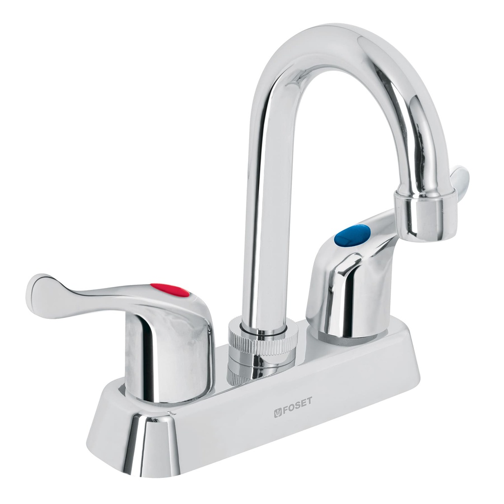 Mezcladora plastica 4' cuello tipo bar para lavabo, palanca