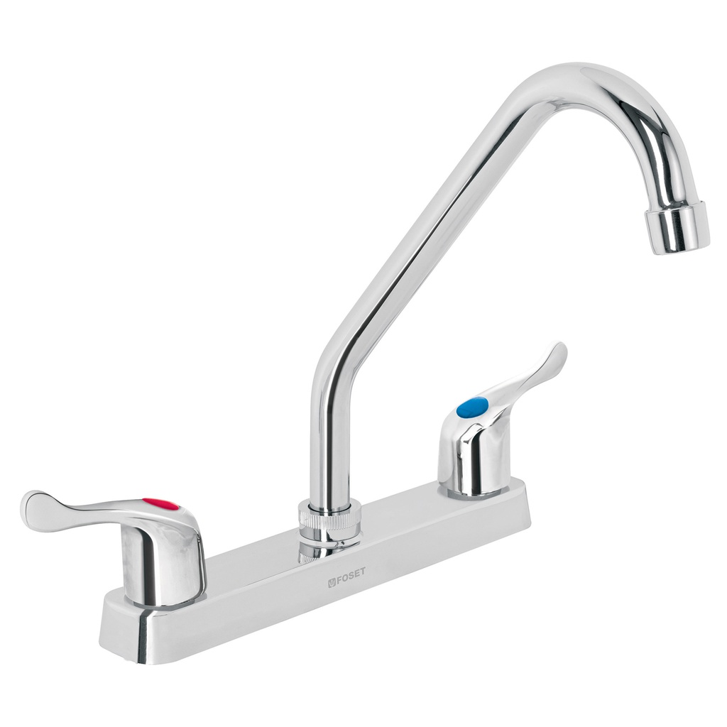 Mezcladora plastica 8' cuello largo para fregadero, palanca