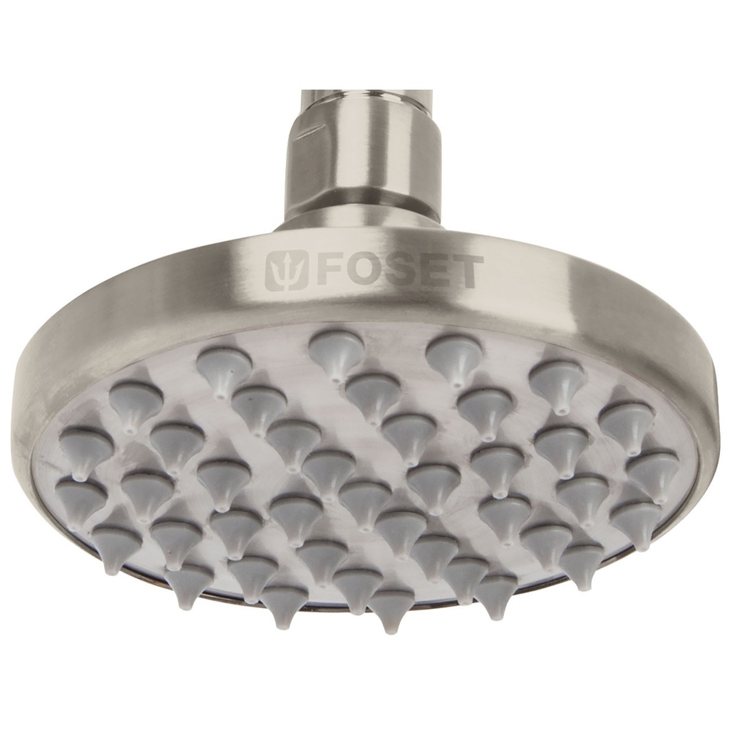 Regadera satin 4' plato redondo, sin brazo, Foset Element