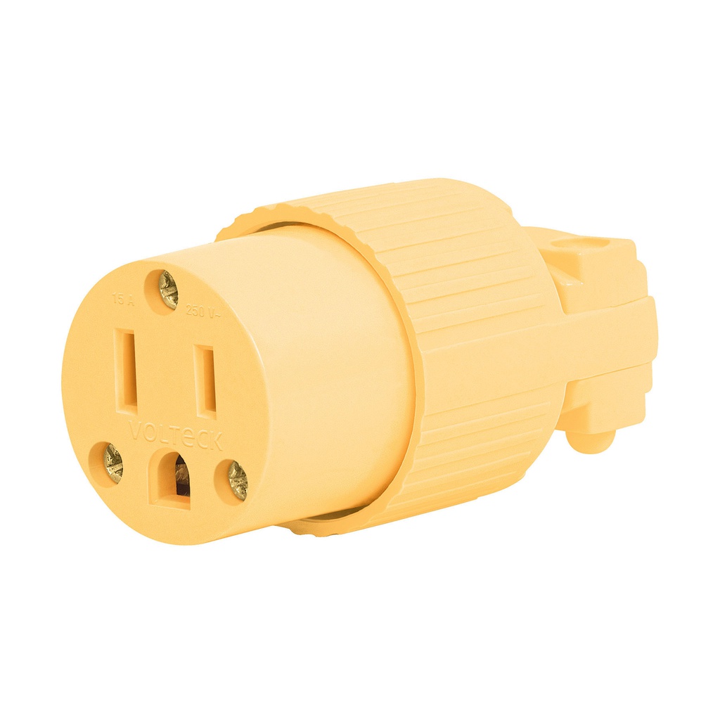 Contacto industrial plastico aterrizado, 2 polos+tierra