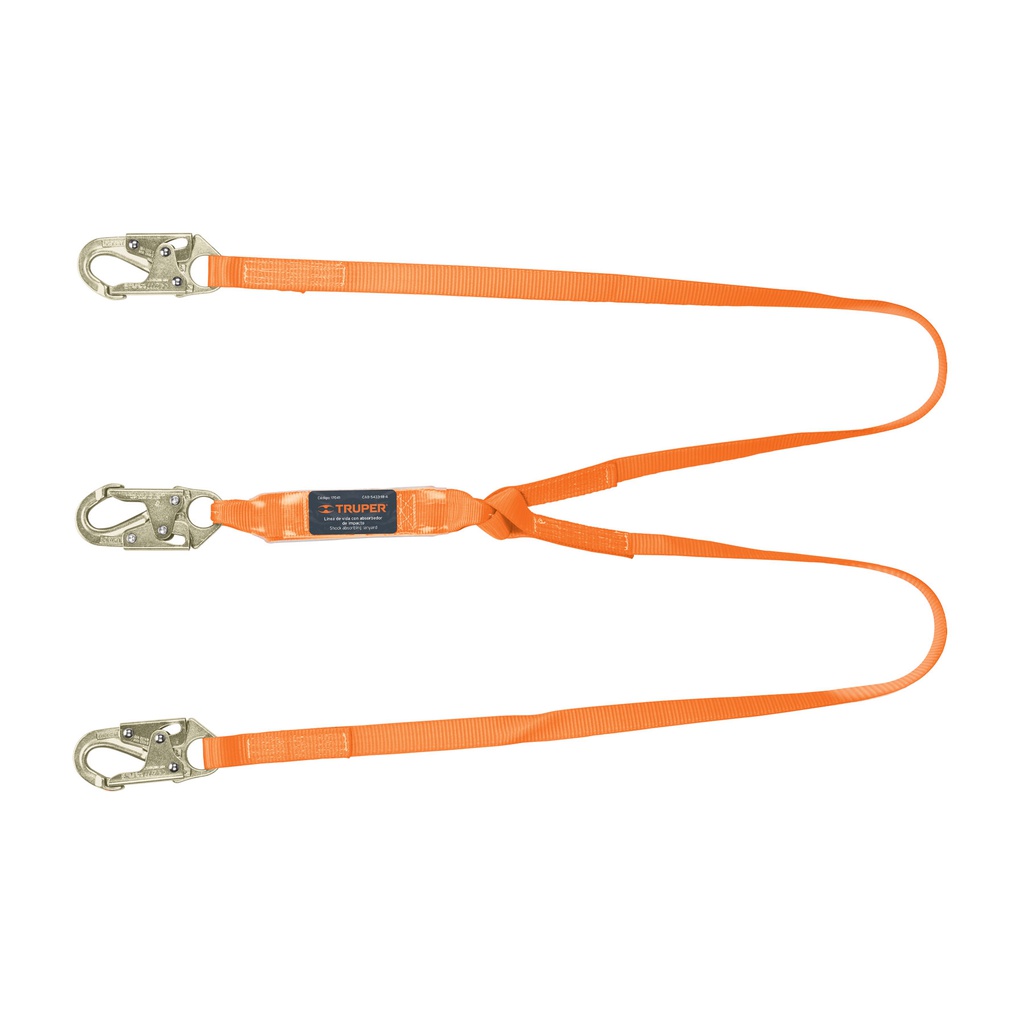 Linea de vida con absorbedor de impacto, doble brazo, ANSI