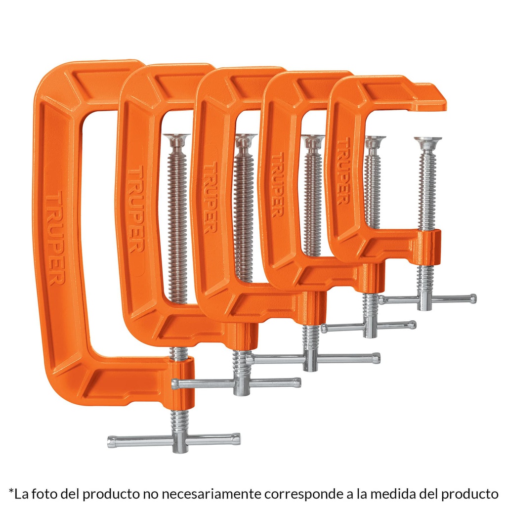 Prensa 6' de hierro ductil para carpinteria, Truper