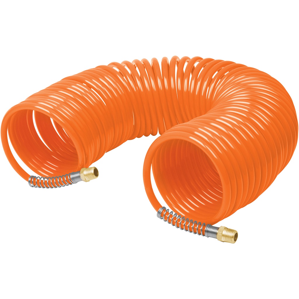 Manguera de 15.2m tipo resorte 1/4' para compresor, Truper