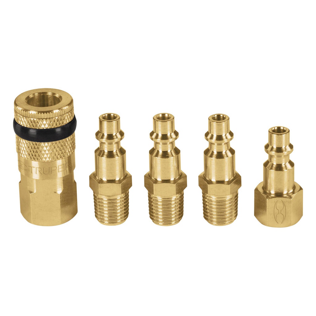 Juego de 5 piezas, coples y conectores rapidos de laton