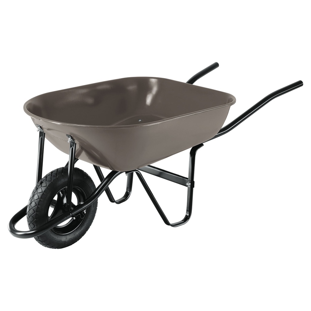 Carretilla 5.5 ft3 gris Neumatica, bastidor tubular,Pretul