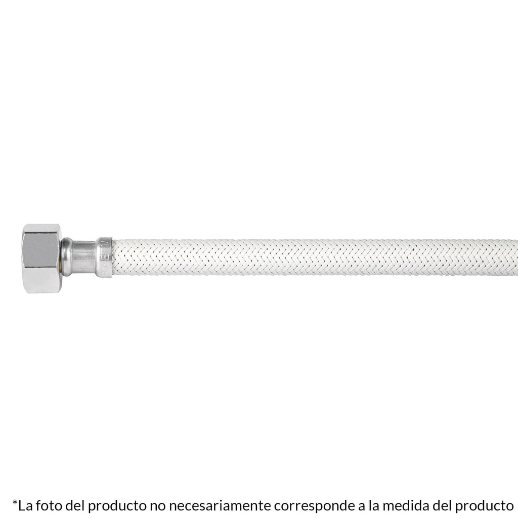 Manguera lavabo/fregadero, vinilo blanco, 1/2' x 1/2', 55 cm