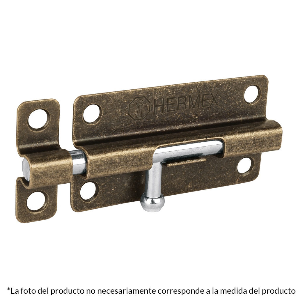 Pasador de barril de acero laton antiguo 6', Hermex