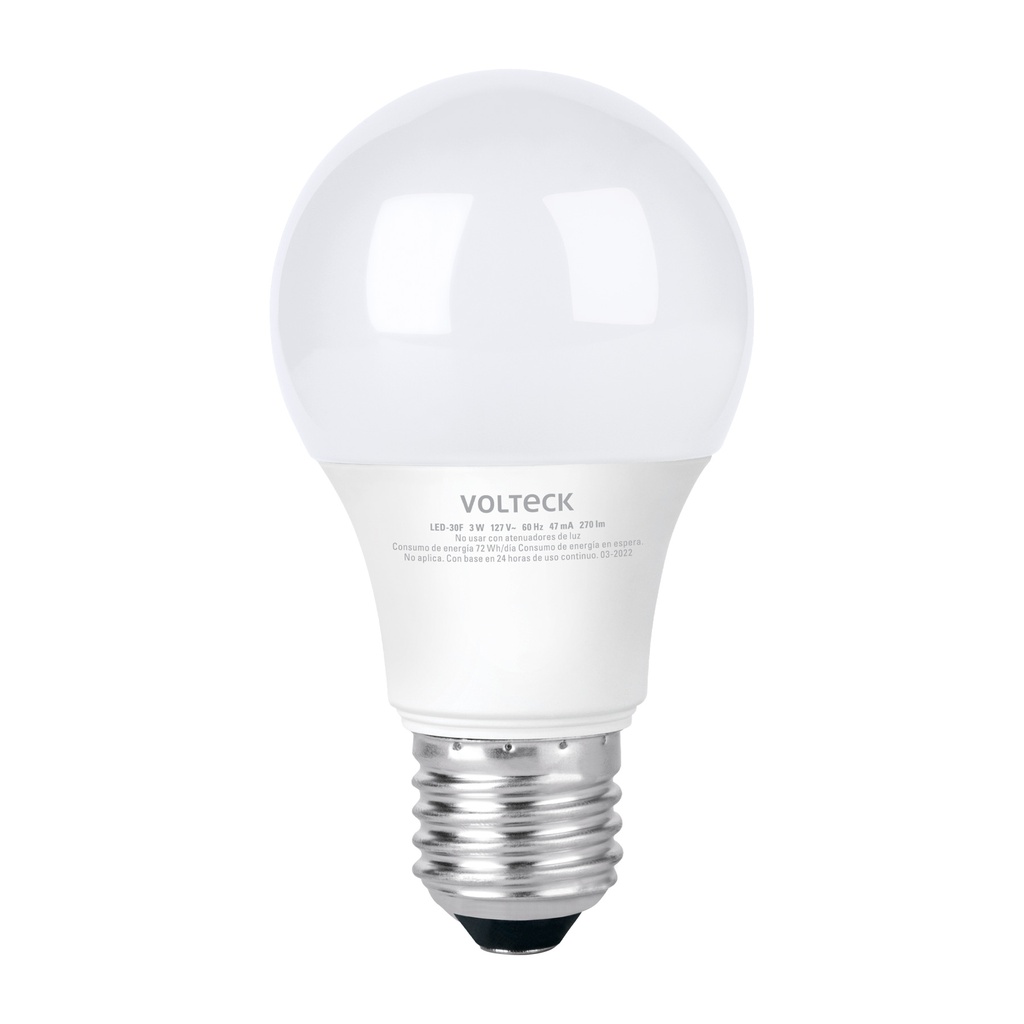 Lampara LED G45 3 W (equiv. 25 W) luz de dia blister Volteck