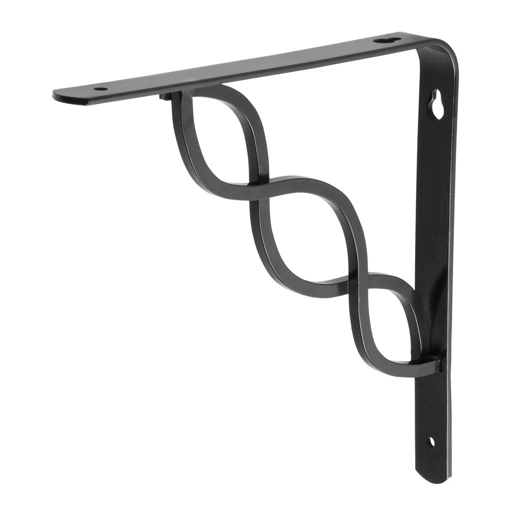 Mensula reforzada negra 8 x 8' diseño trenza, Fiero