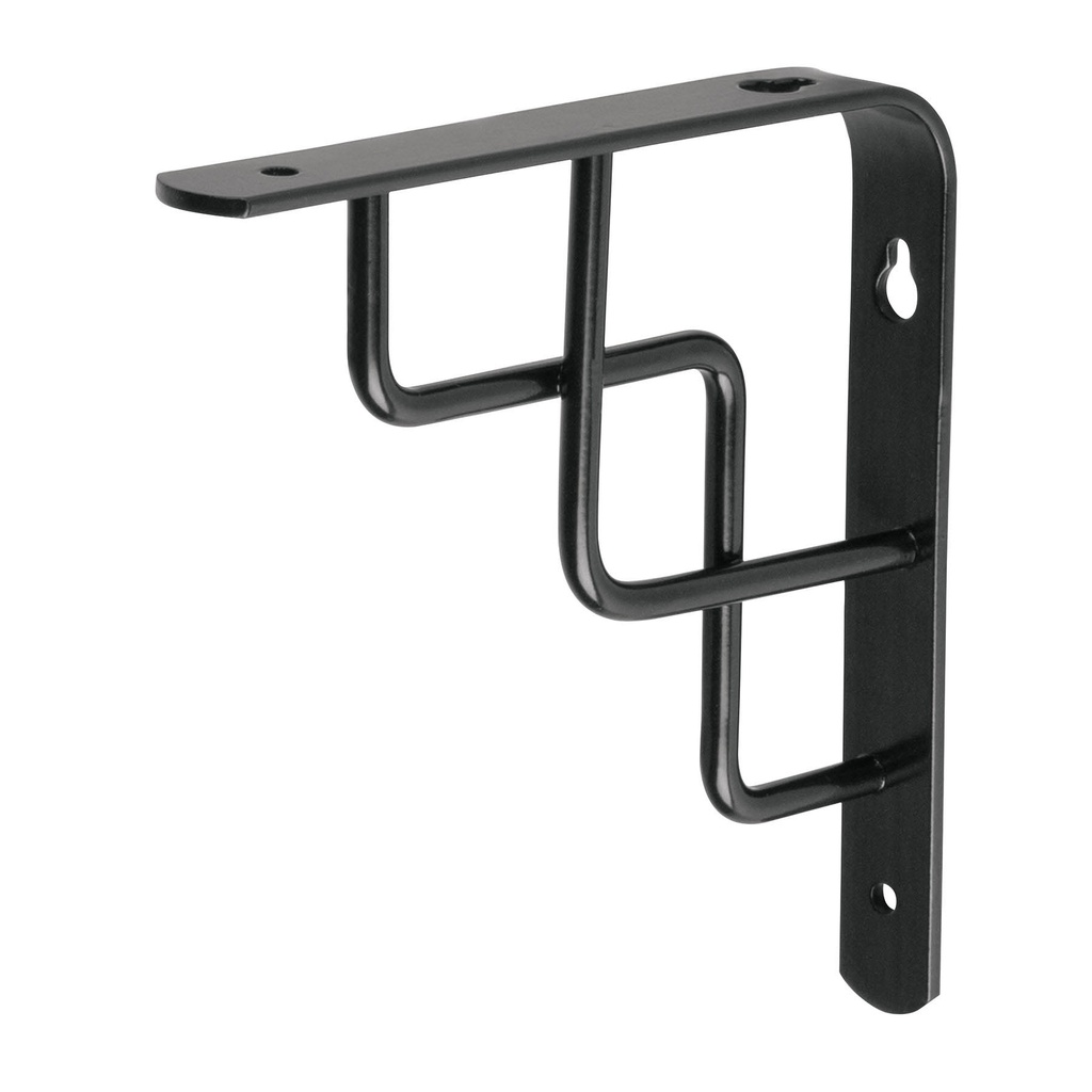 Mensula reforzada negra 6 x 6' diseño escalera, Fiero