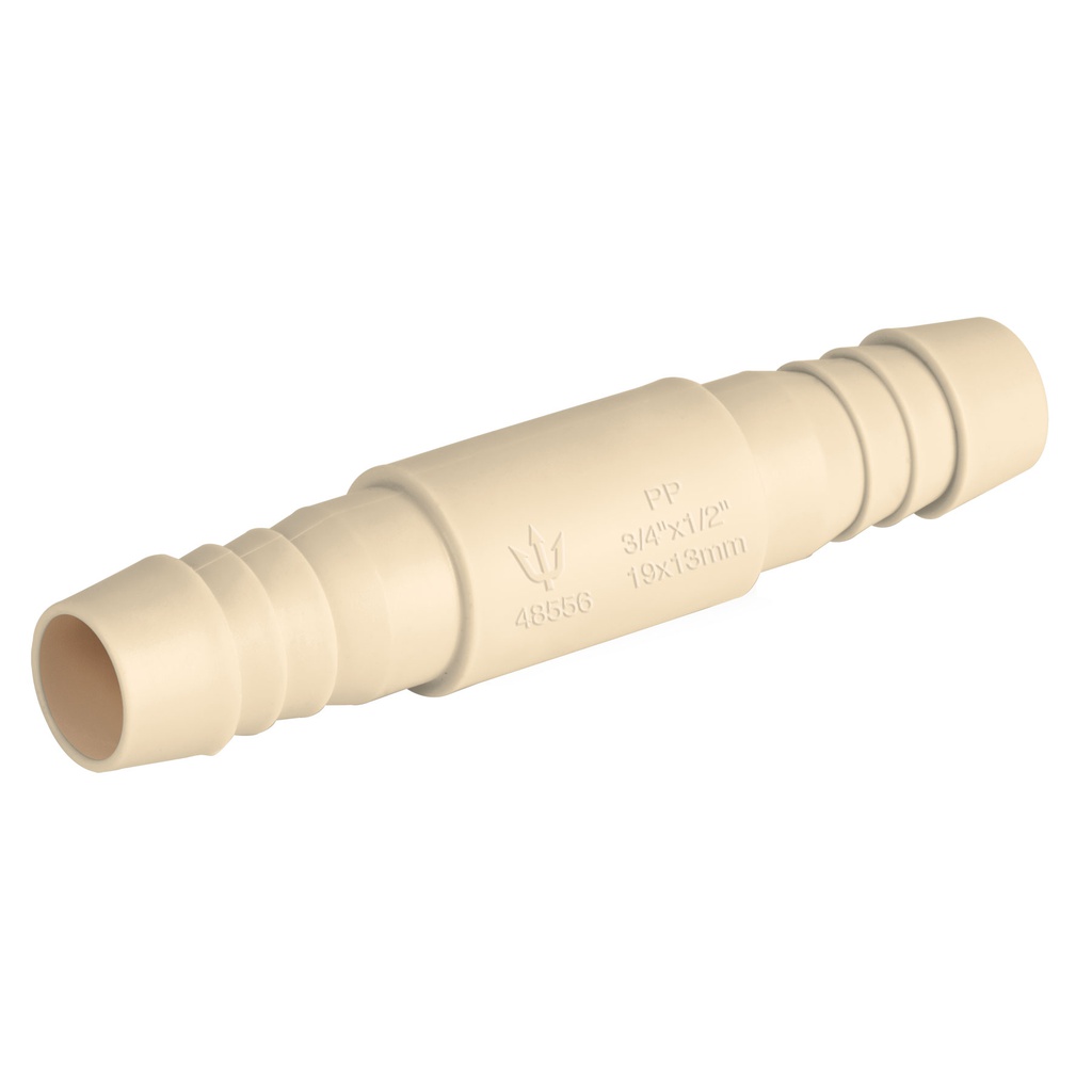 Cople reducido insercion de 3/4' x 1/2' de polipropileno