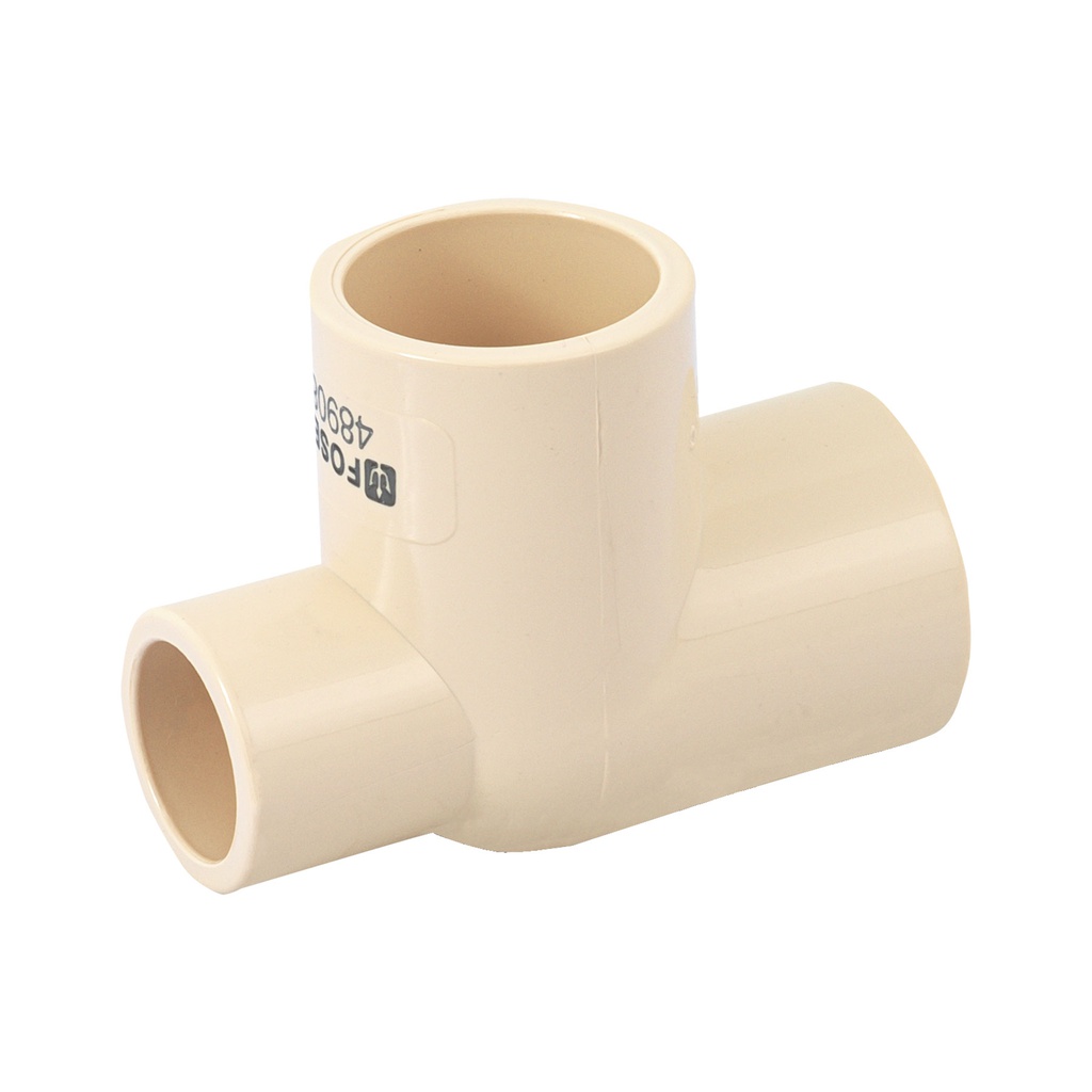 Tee reducida lateral de CPVC 3/4' x 1/2' x 3/4', Foset