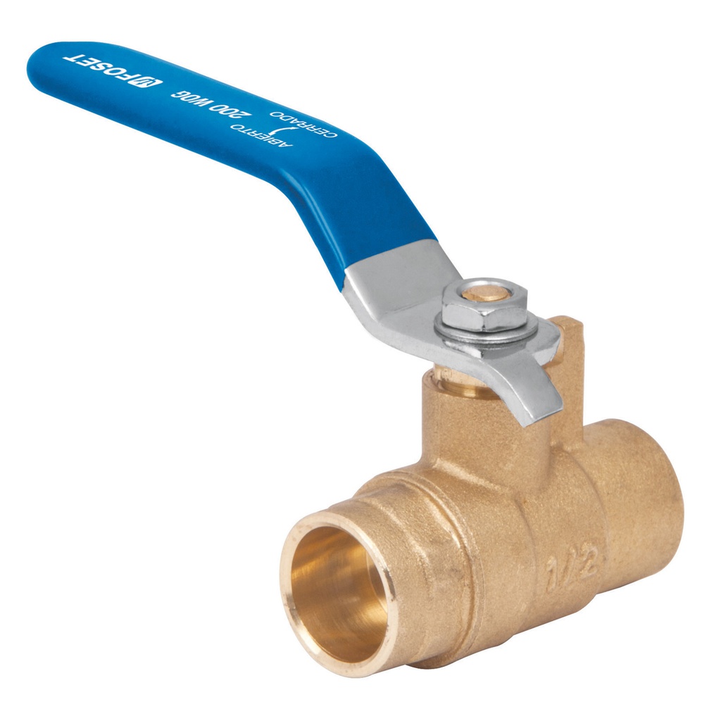 Valvula de esfera de laton, soldable 1/2', Foset