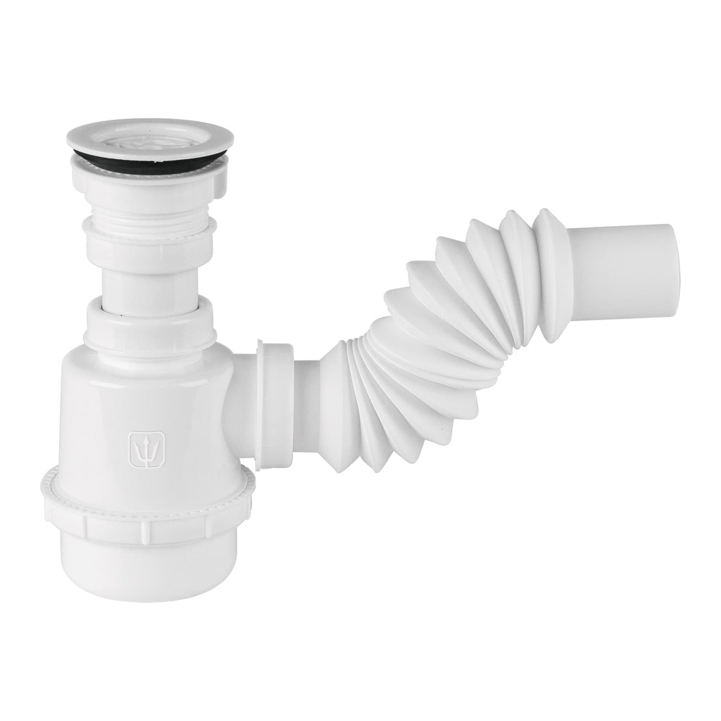 Cespol de bote 1 1/2', contra, polipropileno, para fregadero