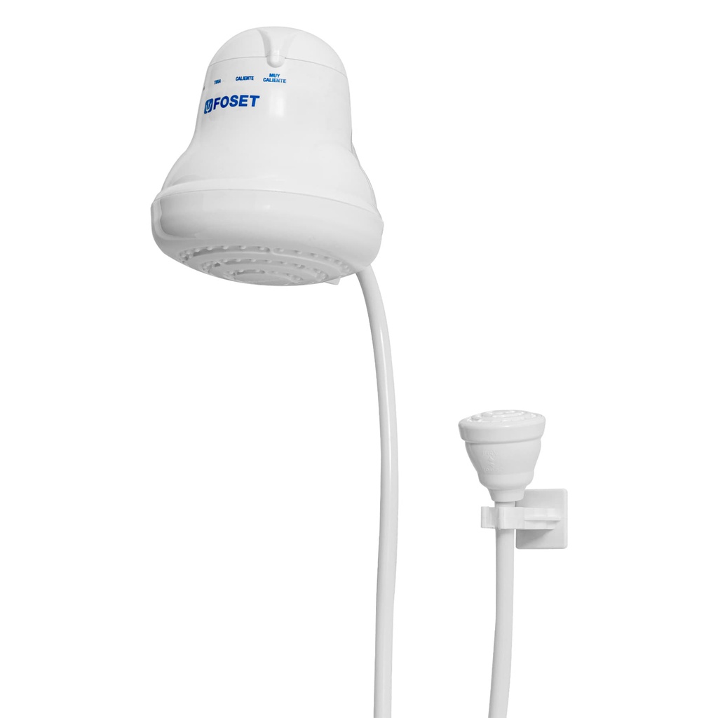 Regadera electrica, 4 temperaturas, 14.5cm, blanca, Foset