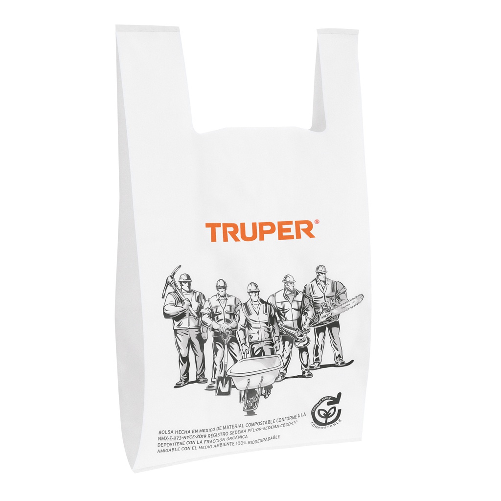 100 bolsas plasticas biodegradables de 34 x 60 cm, Truper
