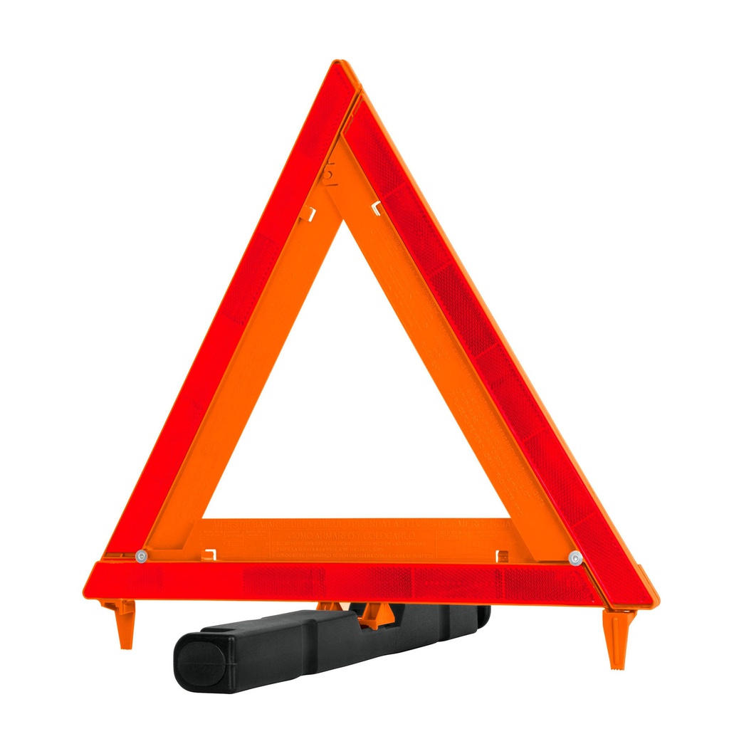 Triangulo de seguridad de 44 cm de alto con estuche plastico