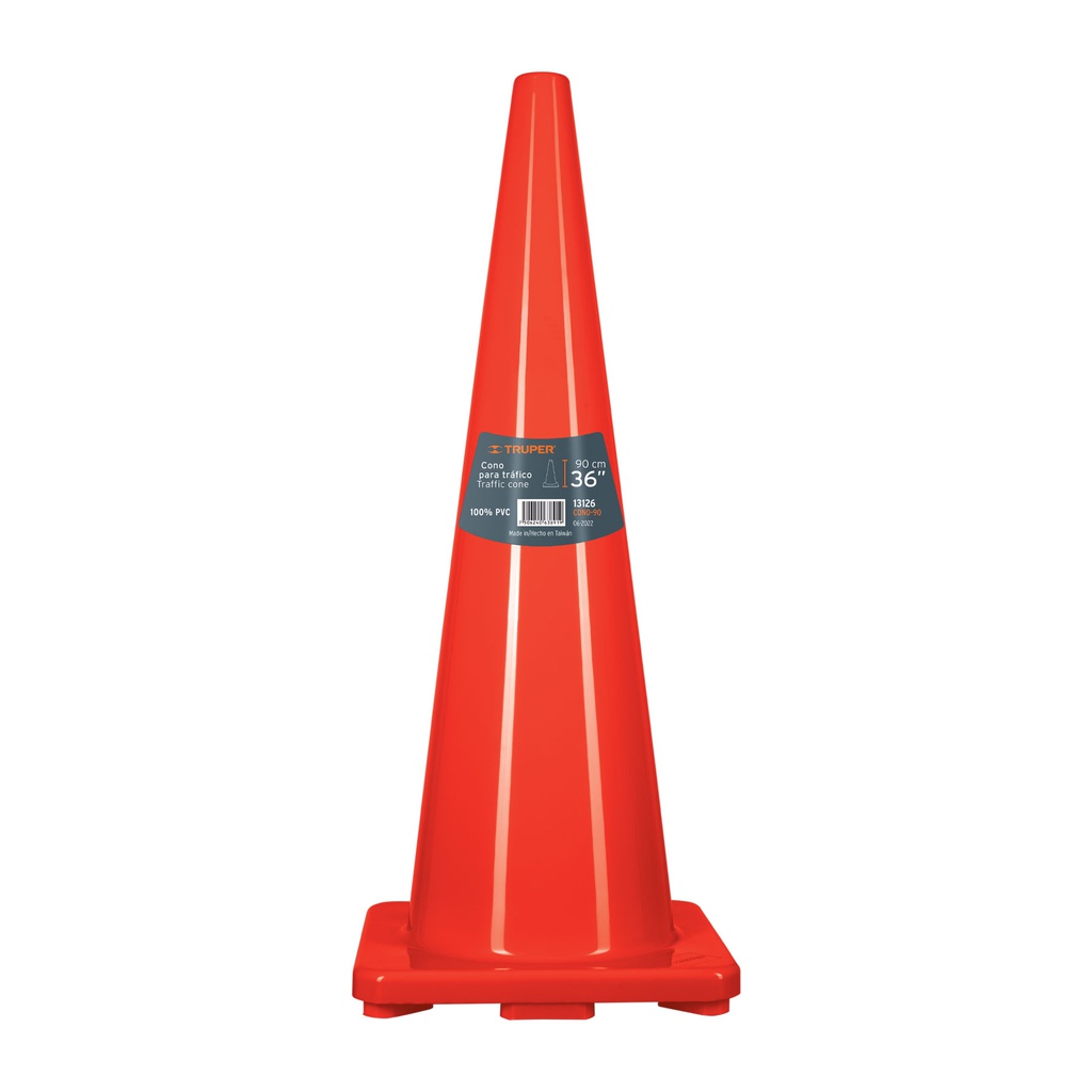 Cono de precaucion de 90 cm de PVC, Truper