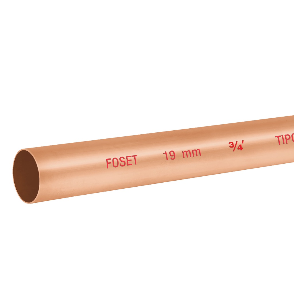Tubo de 3/4' de cobre tipo 'N' , de 3 m, Foset