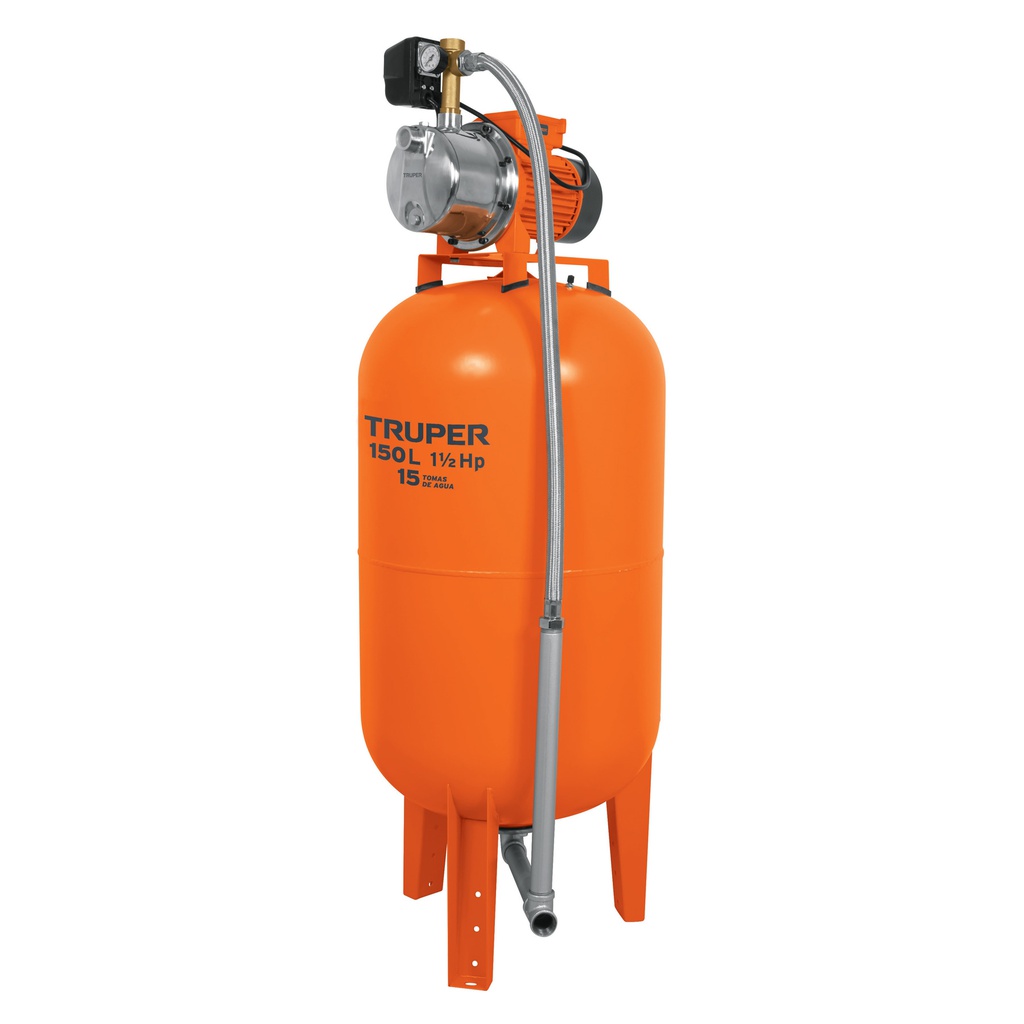 Equipo hidroneumatico 150L, bomba jet 1-1/2 HP, Truper