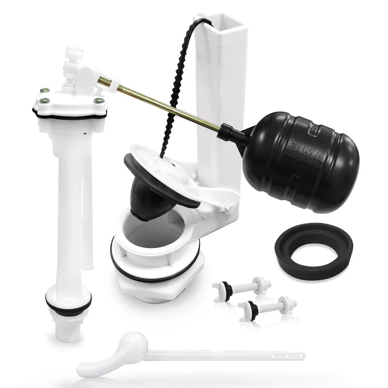 Herraje WC Mini-Max 2" x  8" Palanca Blanca y Esponjoso  (9408)