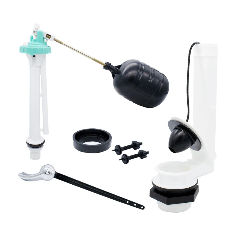 Herraje WC Euro-Tec 10" Palanca Cromada y Esponjoso Tornillos Tropicalizados  (2707)