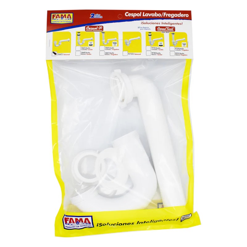 Cespol-"P"  Multiple Para Lavabo y Fregadero (En Bolsa de Lujo) (2663)